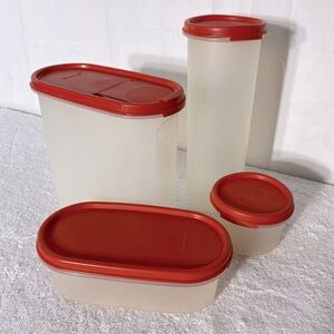 Tupperware Modular Mates Set with Red Lids 8pc